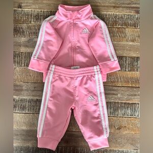 Adidas Babys Pink Set with White Accents